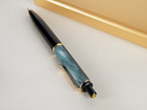 Pelikan K200 Ballpoint pen, Green Marble, Gold trim, 996694