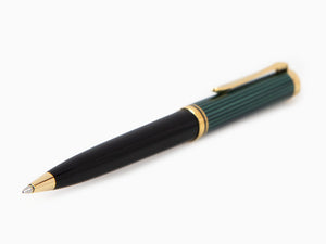 Pelikan K800 Ballpoint pen, Black and green, Gold trim, 987834