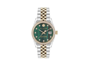 Philipp Plein Date Superlative Quartz Watch, PVD Gold, Green, 34 mm, PWYAA0523