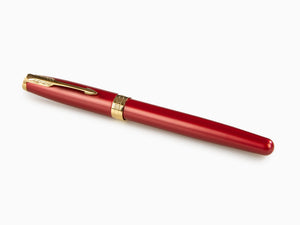 Parker Sonnet Fountain Pen, Lacquer, Gold Trim, Red, 1931474