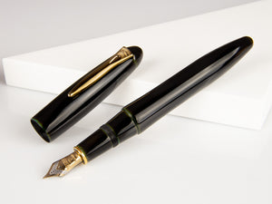 Platinum Izumo Fountain Pen, Green, Ebonite, Tamenuri PIZ-55000-27