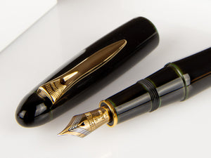 Platinum Izumo Fountain Pen, Green, Ebonite, Tamenuri PIZ-55000-27