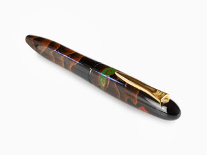 Platinum Izumo Fountain Pen, Black,Ginsen Yakumo, Maki-e