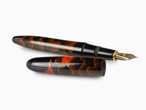 Platinum Izumo Fountain Pen, Black,Ginsen Yakumo, Maki-e