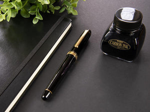 Platinum Century #1 Black to Black Fountain Pen, Resin, PNB-15000A-1