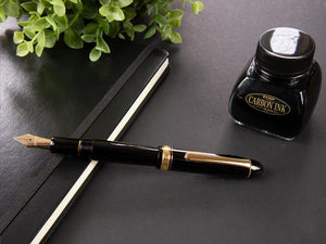 Platinum Century #1 Black to Black Fountain Pen, Resin, PNB-15000A-1