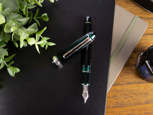 Platinum Century Laurel Green Fountain Pen, Resin, PNB-18000CR-41