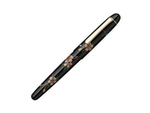 Platinum Urushi Lacquer Maki-e Fountain Pen, Sakura, PNB-30000B-40