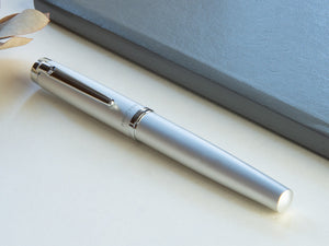 Platinum Procyon Satin Silver Fountain Pen, Aluminium, PNS-8000-79