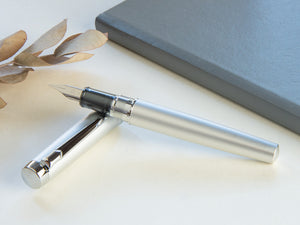 Platinum Procyon Satin Silver Fountain Pen, Aluminium, PNS-8000-79