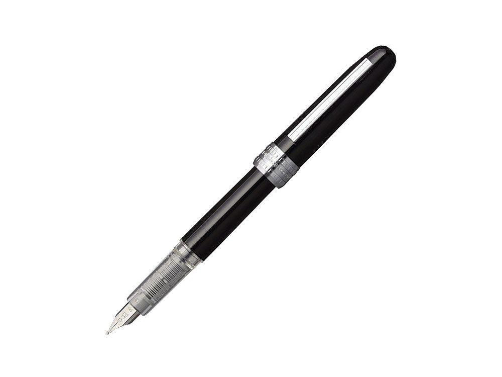 Platinum Plaisir Fountain Pen, Anodized aluminium, Black, PGB-1000-1