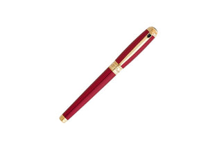 S.T. Dupont Line D Rollerball pen, Lacquer, Red, Gold trim, 412108L