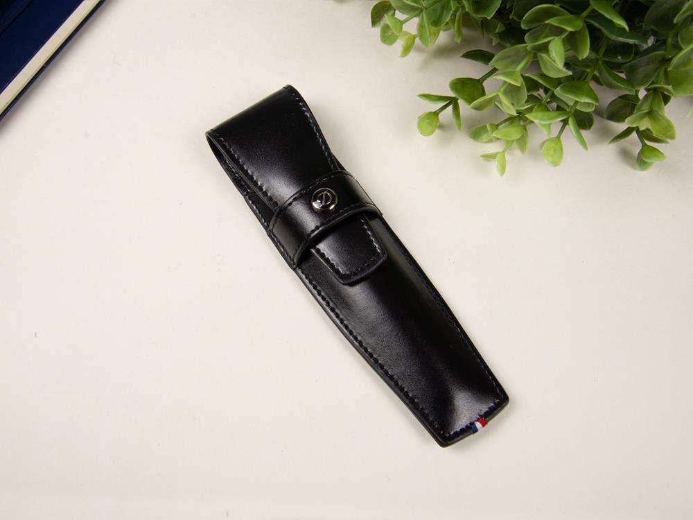 Visconti 6 Pen Case, Leather, Rigid, Zip, Black, KL09-01 - Iguana Sell