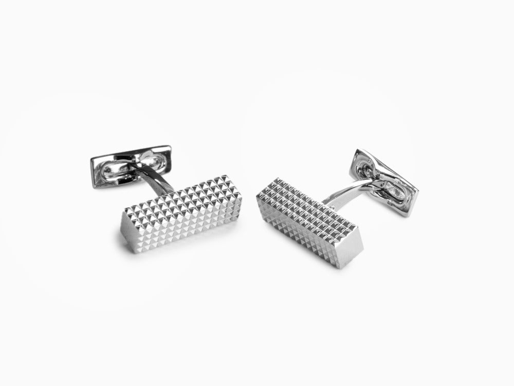 S.T. Dupont Diamond Head Cufflinks, Palladium, Polished, Silver, 005567