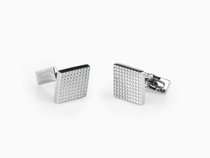 S.T. Dupont Square Diamond Head Cufflinks, Steel, Polished, Silver, 005568