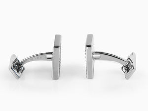 S.T. Dupont Square Diamond Head Cufflinks, Steel, Polished, Silver, 005568