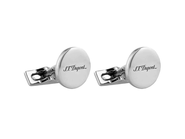 S.T. Dupont Paris Vintage French Silver top Tone Cufflinks.