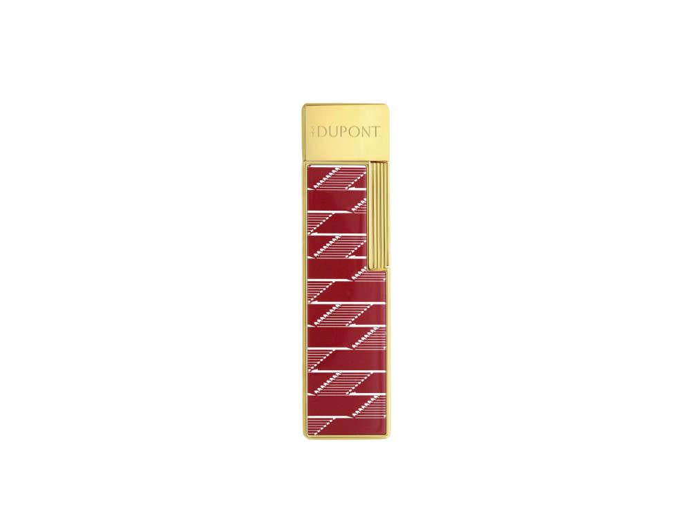 S.T. Dupont Twiggy Monogram 1872 Lighter, Burgundy, Limited Edition, 030078