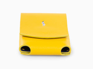 S.T. Dupont Minijet Lighter Case, Leather, Soft, Yellow, 183053