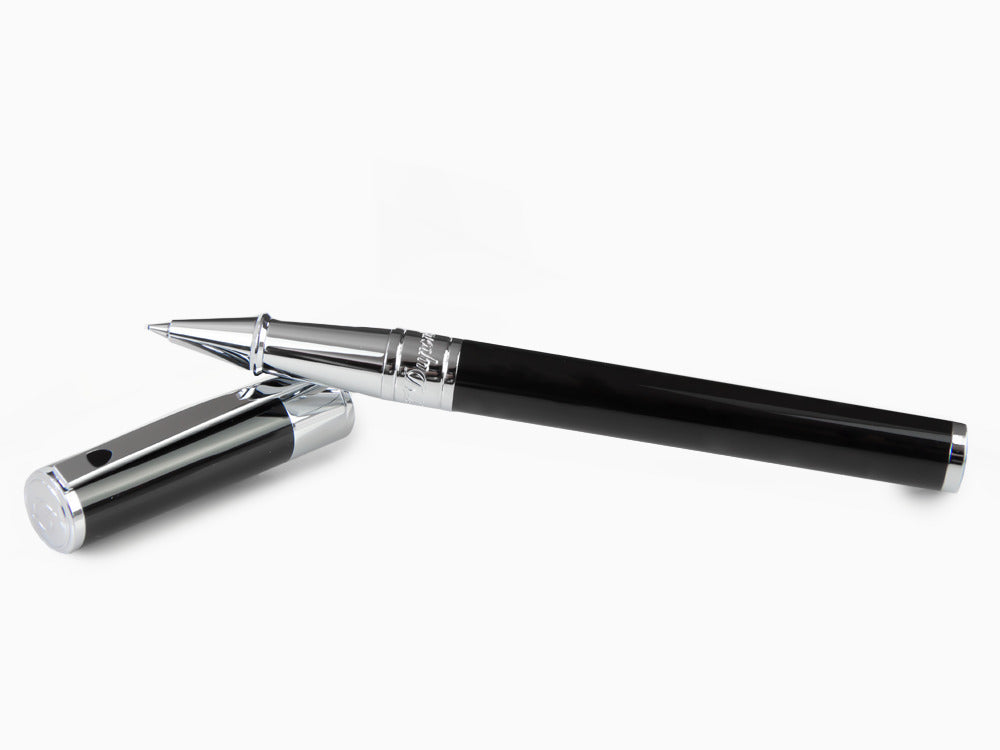 S.T. DUPONT  D-INITIAL Black and Chrome - Penna roller