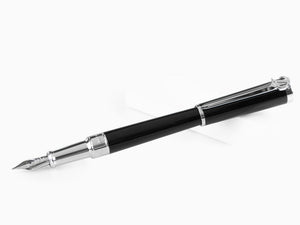 S.T. Dupont Sword Fountain Pen, Lacquer, Palladium trim, Black, 290102