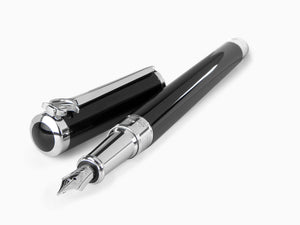 S.T. Dupont Sword Fountain Pen, Lacquer, Palladium trim, Black, 290102