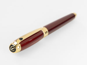 S.T. Dupont Line D Rollerball pen, Lacquer, Red, Gold trim, 412108L