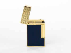 S.T. Dupont Ligne 2 Cling Lighter, Lacquer, Gold trim, Blue, C16457