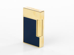 S.T. Dupont Ligne 2 Cling Lighter, Lacquer, Gold trim, Blue, C16457