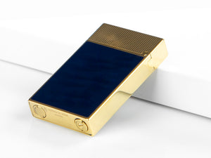 S.T. Dupont Ligne 2 Cling Lighter, Lacquer, Gold trim, Blue, C16457