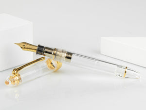 Sailor 1911 Large Series Fountain Pen, Demonstrator, 24k Gold Trim