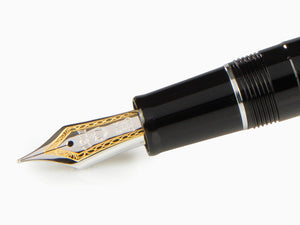 Sailor Professional Gear Silver Fountain Pen, Black, Chrome, 11-2037-420