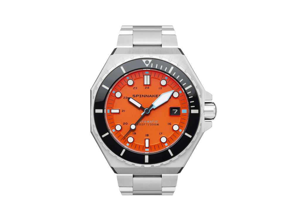 Spinnaker Dumas Tangerine Automatic Watch, Orange, 44 mm, 30 atm, SP-5081-BB