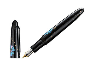 Taccia Miyabi Bon-Bori LE Blue Daisies Fountain Pen, TMS-2395F-BD