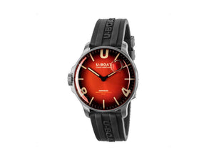 U-Boat Capsoil Darkmoon Soleil Red SS Quartz Watch, Red, 44 mm, 8701