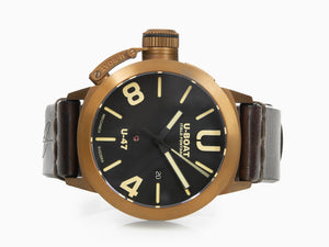 U-Boat Classico U-47 Bronzo Automatic Watch, Bronze, Black, 47 mm, Leather, 7797