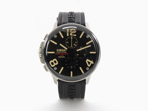 U-Boat Capsoil Chrono SS Quartz Watch, Black, 45 mm, 8111/C