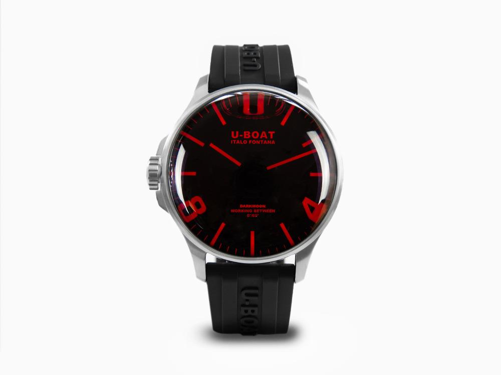 U-Boat Capsoil Darkmoon 44 Red SS Quartz Watch, Black, 44 mm, 8465/A