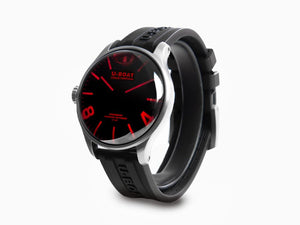 U-Boat Capsoil Darkmoon 44 Red SS Quartz Watch, Black, 44 mm, 8465/A