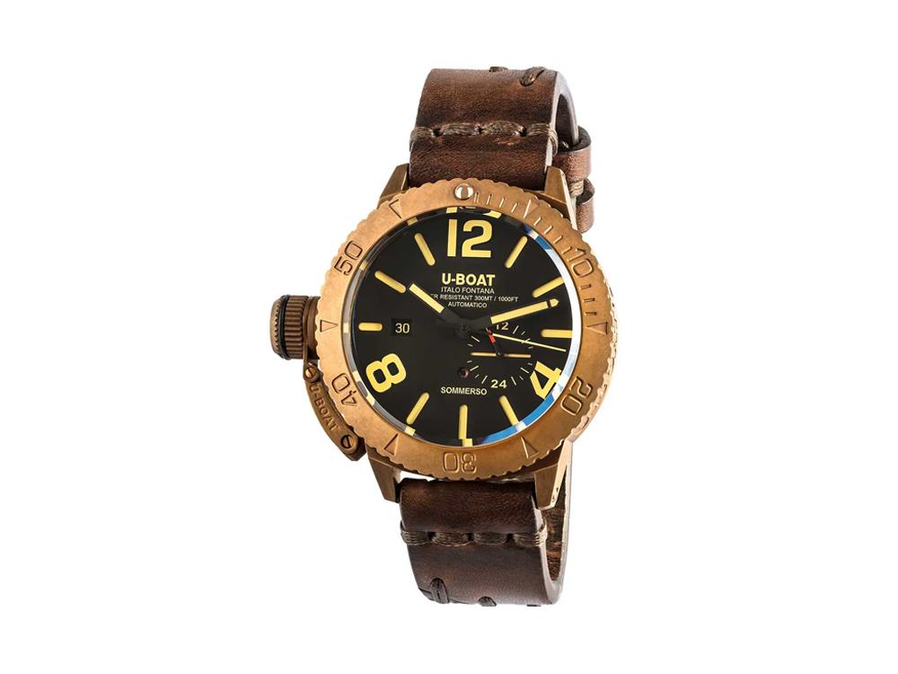 U-Boat Classico Sommerso Automatic Watch, Bronze, Black, 46 mm, 8486