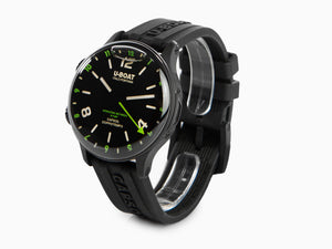 U-Boat Capsoil Doppiotempo Green Rehaut Quartz Watch, DLC, Black, 45 mm, 8840