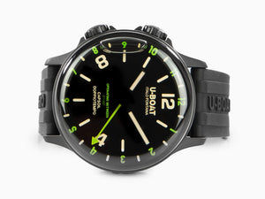 U-Boat Capsoil Doppiotempo Green Rehaut Quartz Watch, DLC, Black, 45 mm, 8840