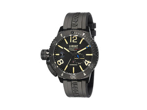 U-Boat Classico Sommerso Automatic Watch, DLC, Black, 46 mm, 30 atm, 9015