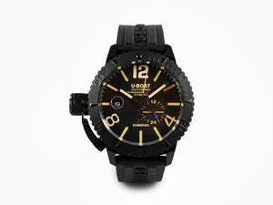 U-Boat Classico Sommerso Automatic Watch, DLC, Black, 46 mm, 30 atm, 9015