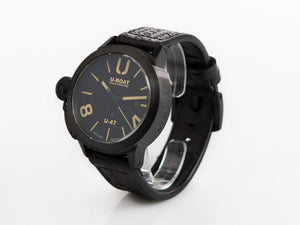 U-Boat Classico U-47 Dark Soul Automatic Watch, 47 mm, Leather strap, 9160