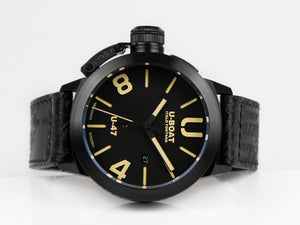 U-Boat Classico U-47 Dark Soul Automatic Watch, 47 mm, Leather strap, 9160