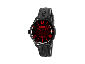 U-Boat Capsoil Darkmoon Soleil Quartz Watch, PVD, 40 mm, Red, 9306