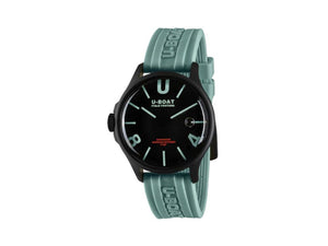 U-Boat Capsoil Darkmoon Aquamarine Curve Quartz Watch, IPB, 44 mm, Black, 9526