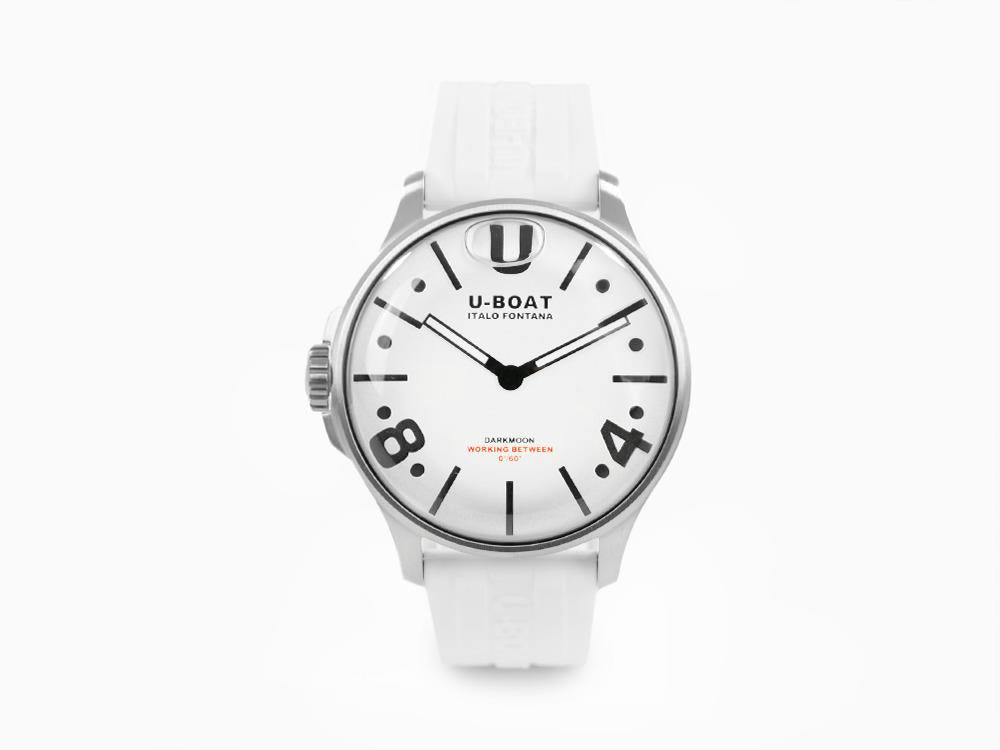 U-Boat Capsoil Darkmoon White Curve Quartz Watch, IPB, 44 mm, White, 9542