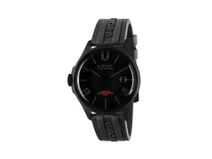 U-Boat Capsoil Darkmoon Curve Quartz Watch, PVD, 44 mm, Black, 9544